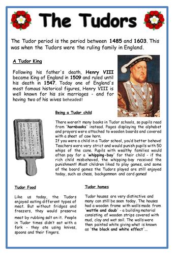 20 facts about the tudors.